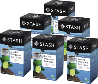 Stash Herbal Uplifting Double Bergamot Earl Grey No Artificial Ingredients Caffeinated Black Tea (Case of 6) 108 Bags Total