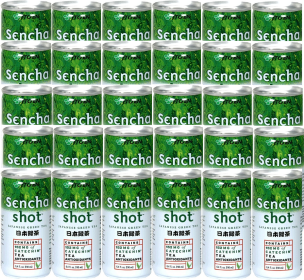 Ito En Organic Herbal Japanese Green Unsweetened Sencha w/Ascorbic Acid (Vitamin C) Loose Leaves Shot High Caffeinated Tea (Case of 30) 6.4oz Cans