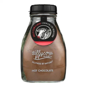 Sillycow Farms Sillyness by Nature w/Natural Cane Sugar, Bittersweet Chocolate & Grand Cacao Moo-usse Hot Chocolate (Case of 6)16.9oz Bottles