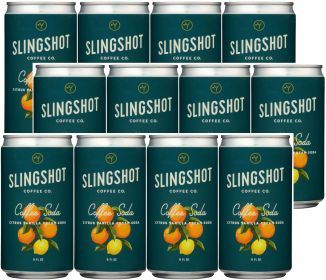 Slingshot Coffee Co. Citrus Vanilla Cream Soda w/Organic Cane Sugar Orange Juice Vanilla Flavor Phosphoric Acid Grapefruit Juice (Case of 12) 8oz Can