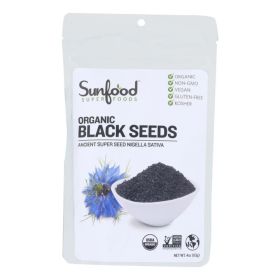 Sunfood Superfoods Organic Black Seeds Ancient Super Seed Nigella Sativa Coffee Substitute (Pack of 1) 4oz Bag