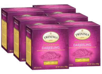 Twinings Darjeeling Dry Black Tea (Case Of 6) 20 Total Tea Bags