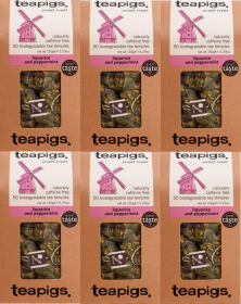 Teapigs Herbal Pure Liquorice Root Loose Leaf w/Whole Peppermint Leaves Caffeine-Free Tea (Case of 6) 90 Bags