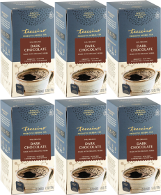 Teeccino Prebiotic Superboost Blend Organic Herbal Grind Dark Chocolate w/Dark Roasted Ramón Seeds Caffeine-Free Tea (Case of 6)10oz Tea Bags