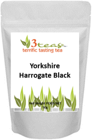 3_Teas Yorkshire Harrogate, Loose-Leaf, w/No Sugar or Chemicals Needed Caffeinated Black Tea (Pack of 1) 50g Pouch