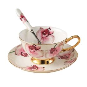 Cup Saucer Spoon Set Coffee Cup Set Made with Fine Bone Porcelain Tea Cup Ceramic Coffee Pack of 1) 6.8oz Set