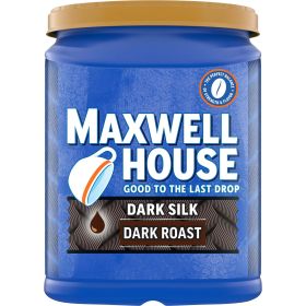 Maxwell House Dark Silk 100% Arabica Dark Roast Ground Bean Kosher Caffeinated Coffee (Pack of 1) 37.7oz Canister