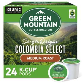 Green Mountain Colombia Select 100%  Arabica Medium Roast Bean for Keurig Brewers Caffeinated Coffee (Pack of 1) 24 K-Cup Pods