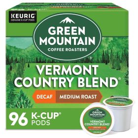 Green Mountain Vermont Country Blend Indonesian Dark Roasted Beans w/Citrus Decaffeinated Coffee (Box of 1) 24 K-Cup Pods