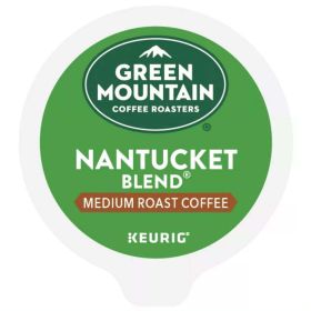 Green Mountain Nantucket Blend 100% Arabica Medium Roast Bean w/Caramel, Chocolate & Fruit Caffeinated Coffee (Box of 1) 24 K-Cup Pods