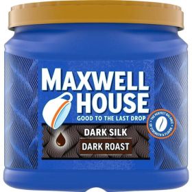 Maxwell House Dark Silk 100% Arabica Dark Roast Ground Bean Caffeinated Coffee (Pack of 1) 24.5 oz Canister