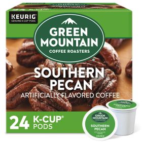 Green Mountain Southern Pecan Flavored 100% Arabica Light Roast Bean Single-Serve Caffeinated Coffee (Box of 1) 24 K-Cup Pods