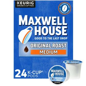 Maxwell House Original 100% 100% Arabica Roast Medium Beans Caffeinated Coffee (Box of 24) 8.3oz K-Cup Pods