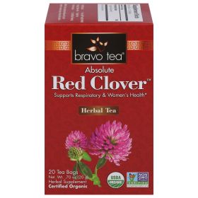 Bravo Tea Organic Herbal Red Clover Caffeine-Free Tea  (Pack of 1) 20 Bags