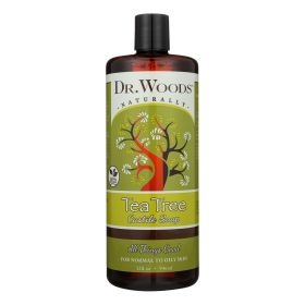 Dr. Woods Naturally Tea Tree Pure Castile Gentle & Luxurious Soap All things Good for Normal to Oily Skin (Pack of 1) 32oz Bottle