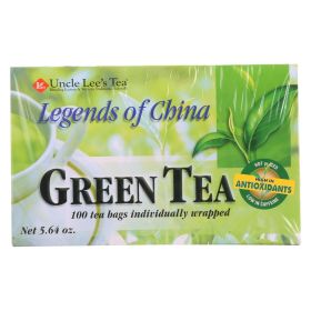 Uncle Lee's Tea Legends of China Herbal;100% Gluten-Free Kosher High in Antioxidants Caffeinated Green Tea (Pack of 1)100 Tea Bags