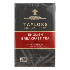 Taylors Of Harrogate English Breakfast Caffeinated Black Tea (Case of 6) 50 Tea Bags