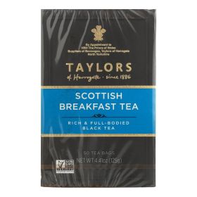 Taylors Of Harrogate Scottish Breakfast Black Loose Leaf Tea (Case of 6) 50 Tea Bags