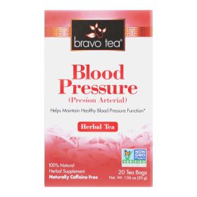 Bravo Tea Herbal Blood Pressure Jasmine Caffeine-Free Tea (Pack of 1) 20 Bags