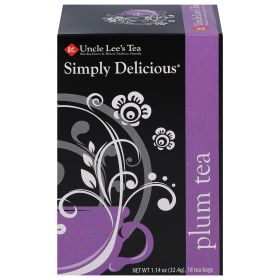 Uncle Lee's Herbal Kosher Certified Simply Del Plum Caffeine-Free Tea (Pack of 1) 18 Tea Bags