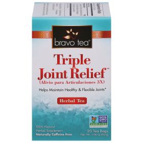 Bravo Tea Herbal  Triple Joint Relief Jasmine Caffeine-Free Tea (Pack of 1) 20 Bags