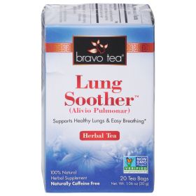 Bravo Tea Organic Herbal Lung Soother w/Jasmine Infused Gluten Free Non GMO Project Verified Caffeine-Free Tea  (Pack of 1) 20 Tea Bags