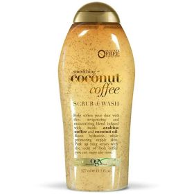 OGX Smoothing Coconut Coffee Exfoliating Body Scrub w/Arabica Coffee & Coconut Oil, Paraben-Free w/Sulfate-Free Surfactants (Pack of 1) 19.5oz Bottle