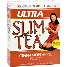 Hobe Labs Organic Herbal Ultra Slim Cinnamon, Apple Caffeine-Free Tea (Pack of 1) 24 Tea Bags