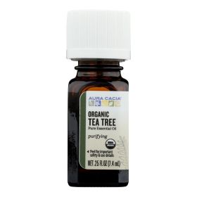 Aura Cacia Organic Essential Oil Tea Tree (Pack of 1) 25 Oz Bottle