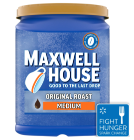 Maxwell House Original 100% Arabica Medium Roast Ground Beans Caffeinated Coffee (Pack of 1) 42.5oz. Canister