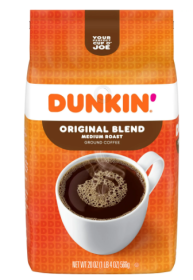 Dunkin' Original Blend 1005 Arabica Light Roasted Medium Ground Bean Kosher Taste Caffeinated Coffee (Pack of 1) 20oz Container