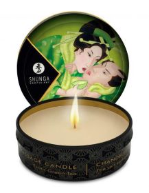 Shunga Erotic Art Mini Massage Candle Exotic Green Tea (Pack of 1) 1oz Canister