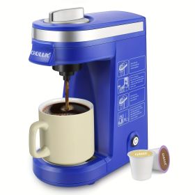 CHULUX Blue Single Server 120V Coffee Maker Brewer For Single Cup Coffee (Pack of 1) 12oz K-Cup Pods