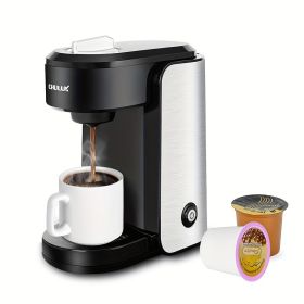 CHULUX Stainless Steel Single Serve 120V Coffee Maker Brewer For Single Cup Capsule  (Pack of 1) 12oz K-Cup Pods