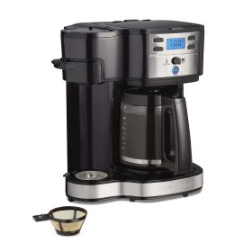 2-Way Programmable Coffee Maker, Single-Serve or 12 Cups, Black, 47650 (Pack of 1) Coffee Maker