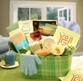 A Little Yoga & Green Tea Essentials Assorted Large Gift Set (Pack of 1) Basket Set