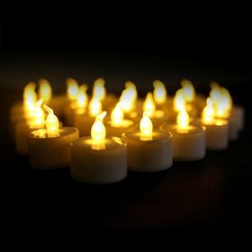 Flameless Flickering Led Votive Tealight Candles,200+Hour Lasting Battery Operated Candles, Soft White (Box of 1) 48x Tealight