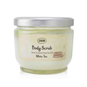 Sabon Large Body Scrub 925838 Exfoliating Dead Sea Salt Body Scrub | Lemon, Bergamot, Citrus 600g White Tea (Pack of 1) /21.2oz Jar