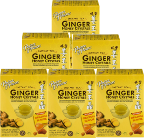 Prince Of Peace Instant Ginger Honey Crystals Family Value (Pack of 6) 10 per Sachets (Total 38oz/ 1080g)