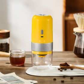 Electric Coffee Grinder Household Small Automatic (Pack of 1) 25g Silo (Option: Bright Yellow-Single)