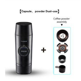 Portable Mini Espresso Mech 6W Rechargeable 18 Bar 5V Coffee Maker (Pack of 1) 80ML Water Tank (Option: 2Type)