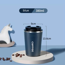 Stainless Steel Portable Convenient Cup (Pack of 1) 380ml-510ml (Option: Blue 380ML-380mlto510ml)