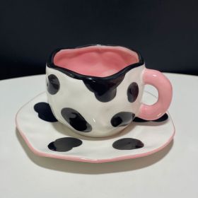 Hand-painted White Clouds Coffee Set Hand-pinching Irregular (Pack of 1) 1 each (Option: Milk Pattern-250ml)