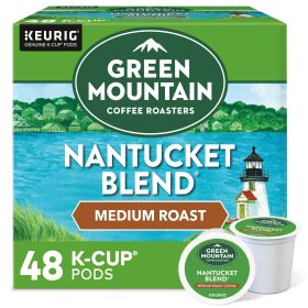 Green Mountain 100% Arabica Medium Roast Beans Roasters Nantucket Blend Single-Serve Caffeinated Coffee (Box of 1) 48 K-Cup Pods (Brand: Green Mountain Coffee)