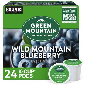 Green Mountain Wild Mountain Blueberry Single-Serve 100% Arabica Light Roast Beans Kosher Caffeinated Coffee (Box of 1) 24 K-Cup Pods (Brand: Green Mountain Coffee)