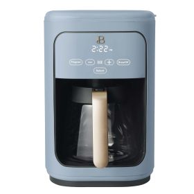 Drew Barrymore Programmable Drip Coffee Maker w/Touch-Activated Display (Pack of 1) 14-Cup (Color: Cornflower Blue)