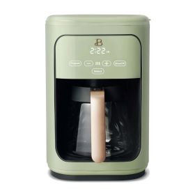 Drew Barrymore Programmable Drip Coffee Maker w/Touch-Activated Display (Pack of 1) 14-Cup (Color: Sage Green)