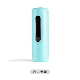 Coffee Machine Travel Portable Dual-use Outdoor Small Concentrated Mini Capsule or Ground Powder Coffee Unit (Pack of 1) (Option: Moon White Sky Blue-60x60x187mm)